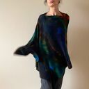 Narzutka z wełny merino ciemne kolorowe