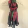 zielone poncho narzutka lniana red&green sweter