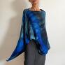 poncho: Ponczo wełniane blue&rafit sweter oversize