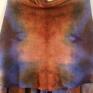 Unikatowe, ręcznie barwione ponczo z najwyższej jakości jagnięcej wełny. Poncho sweter