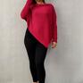 poncho: Sweter Ponczo w kolorze różowym wyjątkowe swetry