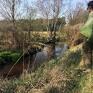 Lniana narzutka ręcznie barwiona - sweter poncho bluzka