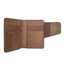 portfele brązowy portfel duży ręcznie uszyty