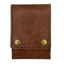 handmade ciemno brązowy portfel skórzany na karty