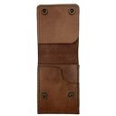 portfele brązowy portfel ciemno skórzany