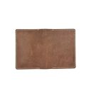 portfele ciemno brązowy portfel ze skóry