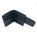 portfele czarny portfel duży ręcznie uszyty