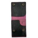 portfele fioletowo czarny portfel ze skóry