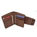 brązowy portfel portfele duży ręcznie uszyty