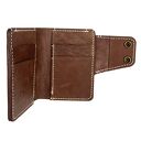 portfele uszyty brązowy portfel skórzany ręcznie