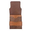 portfele brązowy portfel skórzany z klapką