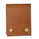 handmade jasno brązowy portfel skórzany ręcznie uszyty na karty i banknoty