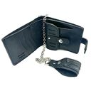 portfele czarny portfel skórzany na bilon