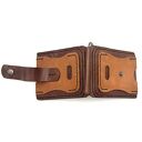 portfele na klips portfel brązowy ze skóry ręcznie