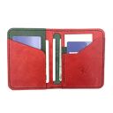 portfele zielono czerwony portfel ręcznie