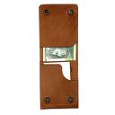 portfele portfel na karty jasno brązowy skórzany