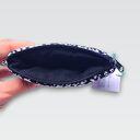 Pikowany kwiatowy portfelik - etui na karty