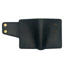 portfele czarny portfel duży ręcznie uszyty