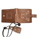 portfele ciemno brązowy portfel motocyklisty