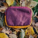 Kolorowy portfelik handmade patchwork z tkaniny z odzysku