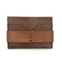 unikatowe portfele ze skóry brązowy portfel skórzany z klapką