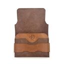 brązowy portfel portfele skórzany z klapką