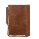 brązowy portfel portfele skórzany ręcznie