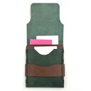 gustowne portfele zielony portfel z dodatkiem brązu