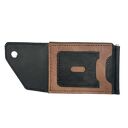 damski portfel czarno brązowy portfela klips