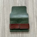 Portfel zielony ze skóry ręcznie uszyty