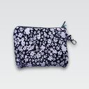 Pikowany kwiatowy portfelik - etui na karty