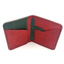 portfele zielono czerwony portfel ręcznie