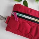 Mały organizer - etui portfel z weluru bordowego OE02 