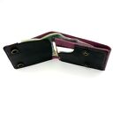 portfele fioletowo czarny portfel ze skóry