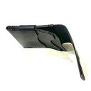 hand made czarny mały portfel skórzany na karty ręcznie uszyty