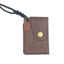 portfele męski mały brązowy portfel skórzany