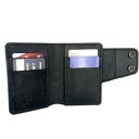 portfele damski portfel czarny duży ręcznie uszyty