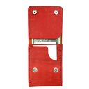 portfele damski portfel czerwony skórzany ręcznie