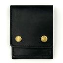 handmade czarny portfel skórzany ręcznie uszyty na karty i banknoty