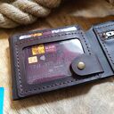 Męski skórzany portfel RFID z grawerem - na 11 kart, dowód i monety