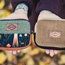 Mały portfelik damski handmade patchwork z tkaniny z odzysku