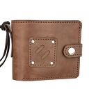 handmade ciemno brązowy portfel motocyklisty skórzany ręcznie uszyty