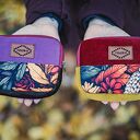 Mały portfel damski handmade patchwork z tkaniny z odzysku