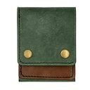 handmade zielono brązowy portfel skórzany ręcznie uszyty na karty i banknoty