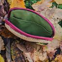 Kolorowy portfelik handmade patchwork z tkaniny z odzysku
