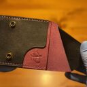 portfele fioletowo czarny portfel ze skóry