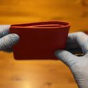 czerwony portfel portfele skórzany ręcznie