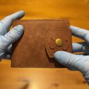 brązowy portfel portfele damski skórzany