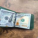 Portfel z Klipsem na Banknoty z Grawerem z Kieszenią na Monety na Karty