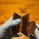 portfele męski portfel brązowy ze skóry ręcznie